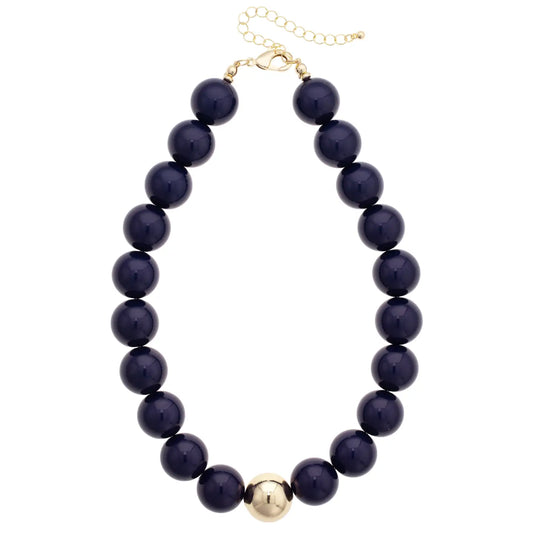 Julie Necklace (Navy)